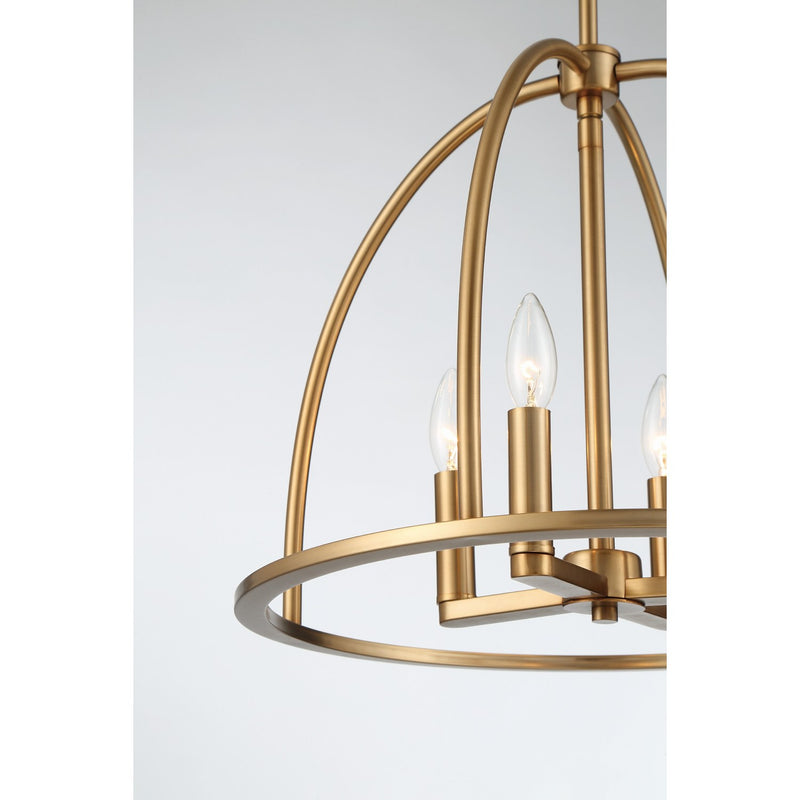 Abbott 4 Light 18.25" Chandelier in Vibrant Gold