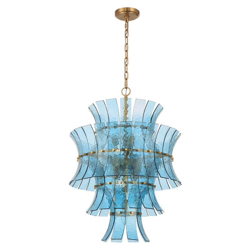 Abigail 13 Light 22.25" Pendant in Aged Brass