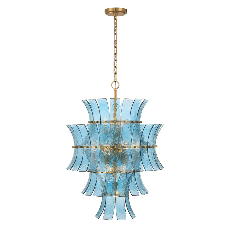 Abigail 13 Light 22.25" Pendant in Aged Brass
