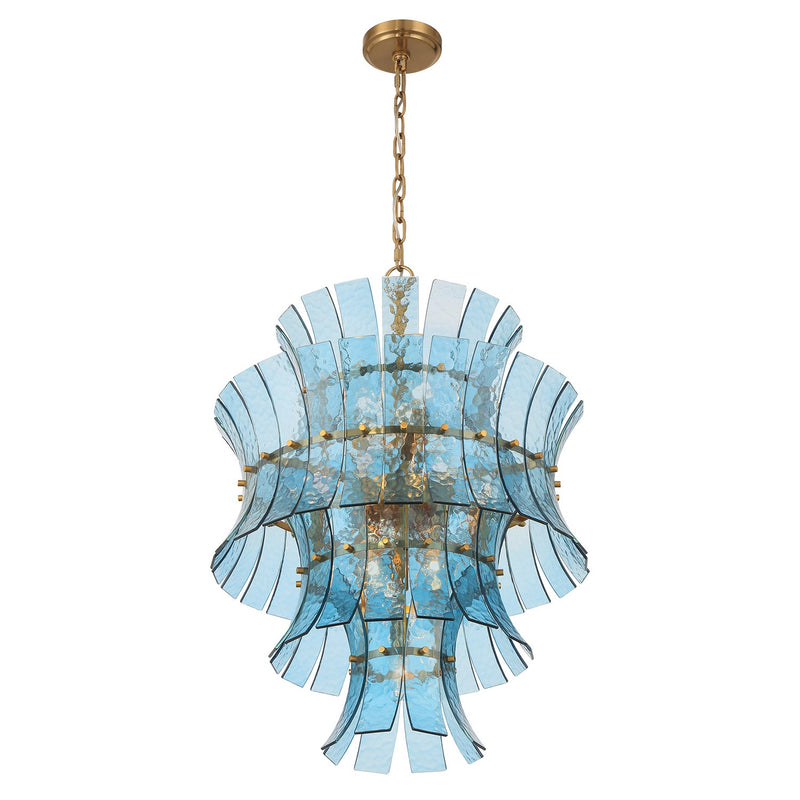 Abigail 13 Light 22.25" Pendant in Aged Brass
