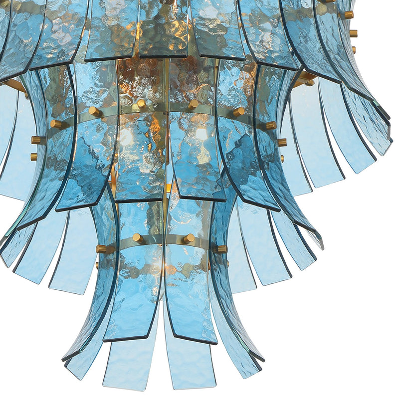 Abigail 13 Light 22.25" Pendant in Aged Brass