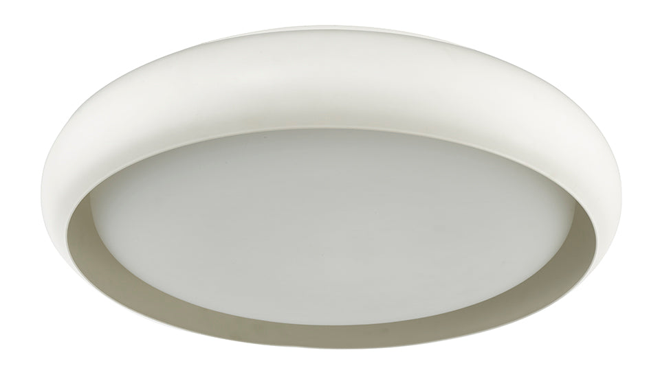 Euphoria 1-Light Semi-Flushmount in White with Frosted Glass - Lamps Expo
