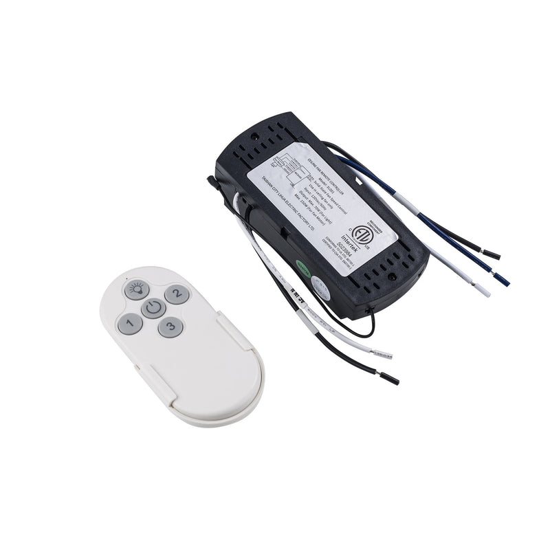 AC Ceiling Fan Remote Control with Light Function, 4" Handset in White
