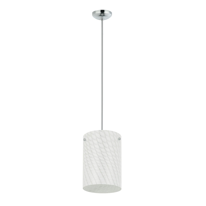Swirled 8" Pendant in Chrome