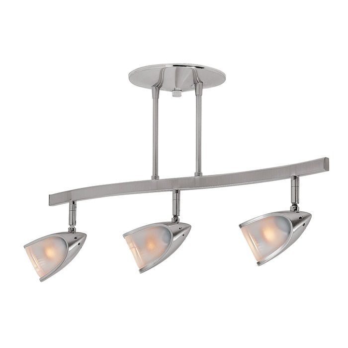 Comet 3-Light Dimmable LED Semi-Flush in Brushed Steel - Lamps Expo