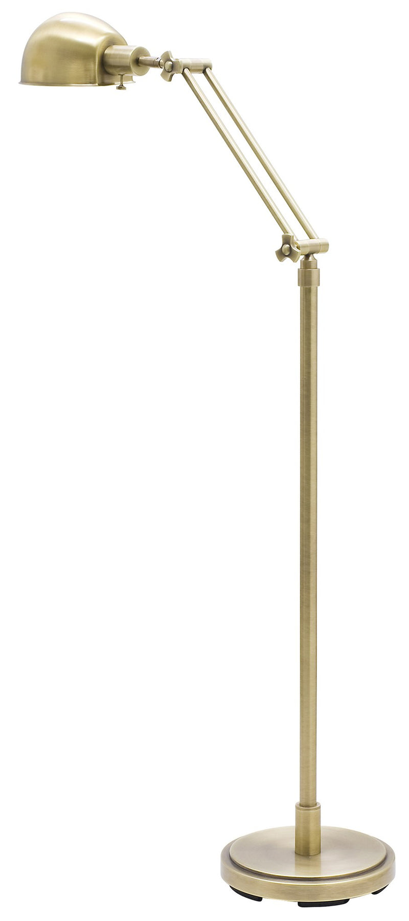 Addison Adjustable Pharmacy Floor Lamp in Antique Brass