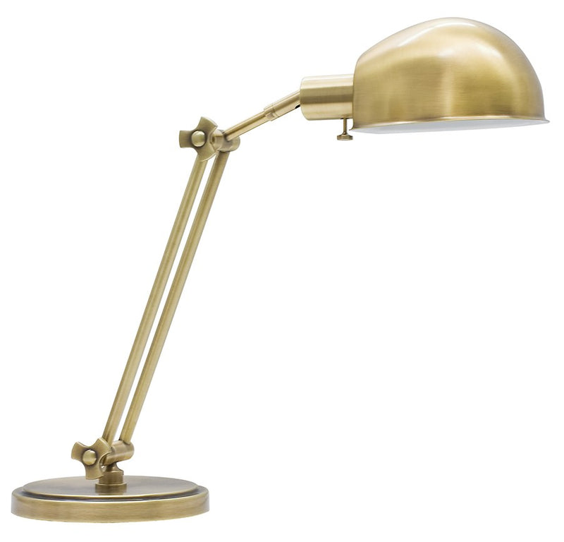 Addison Adjustable Pharmacy Desk Lamp in Antique Brass
