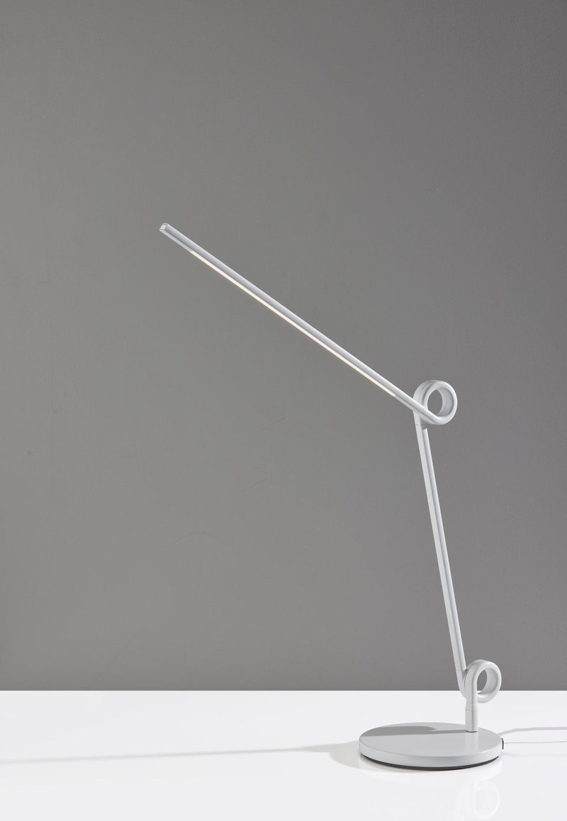 Knot LED Desk Lamp in White