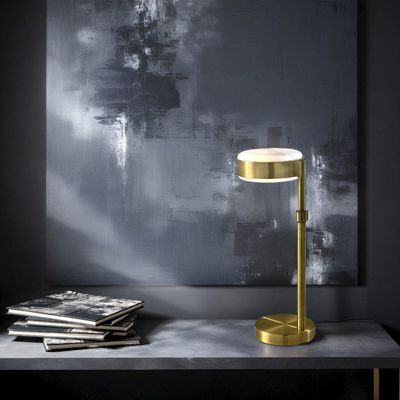 Linis Desk Lamp in Antique Brass