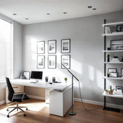 Gravity LED Floor Lamp in Black Ash Wood