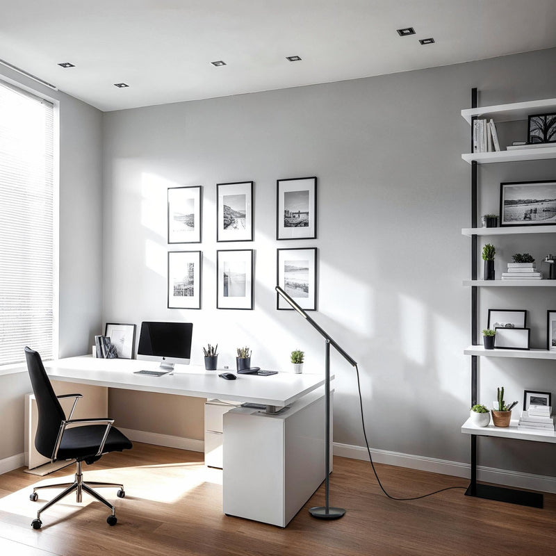 Gravity LED Floor Lamp in Black Ash Wood