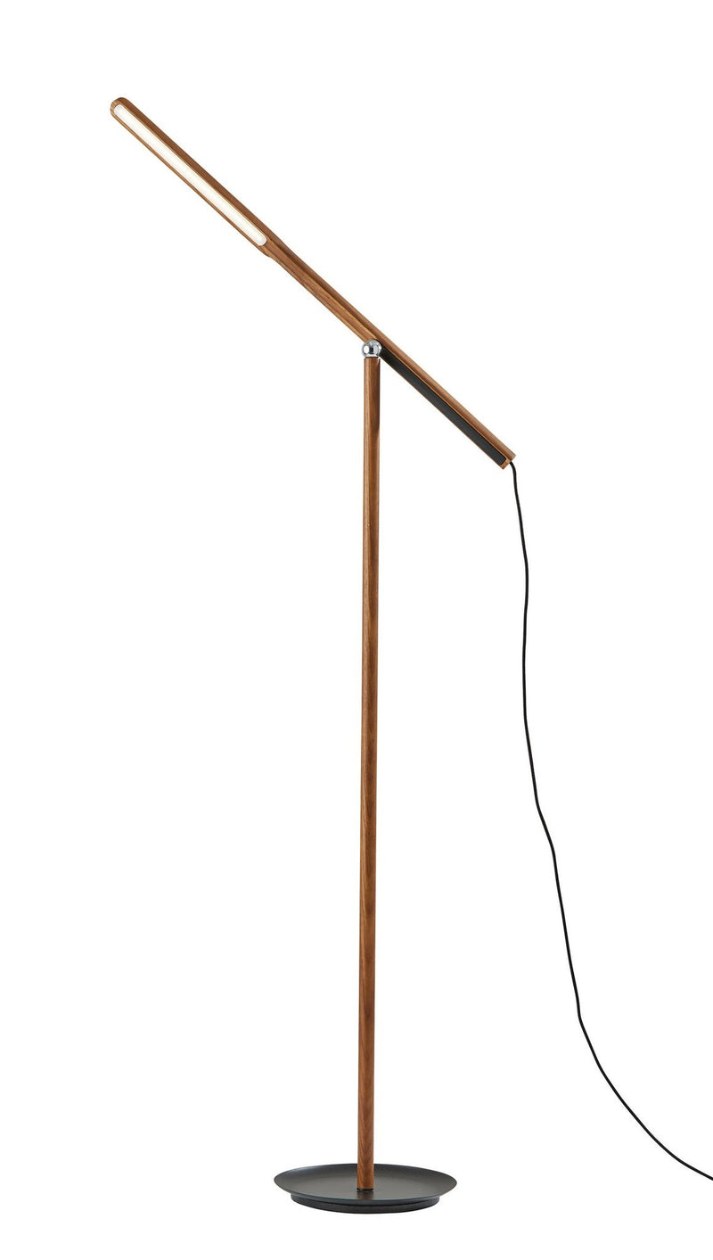 Gravity LED Floor Lamp in Walnut Ash Wood