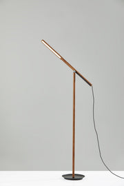 Gravity LED Floor Lamp in Walnut Ash Wood