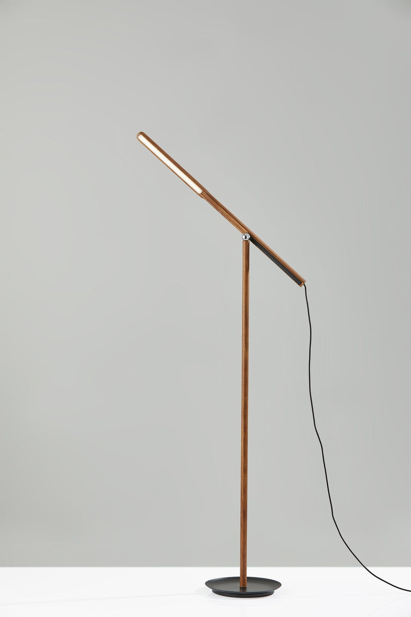 Gravity LED Floor Lamp in Walnut Ash Wood