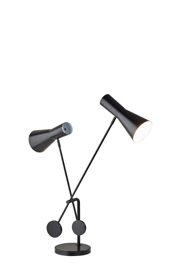 Bond 2-Light Desk Lamp in Black