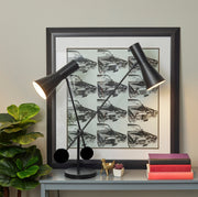 Bond 2-Light Desk Lamp in Black