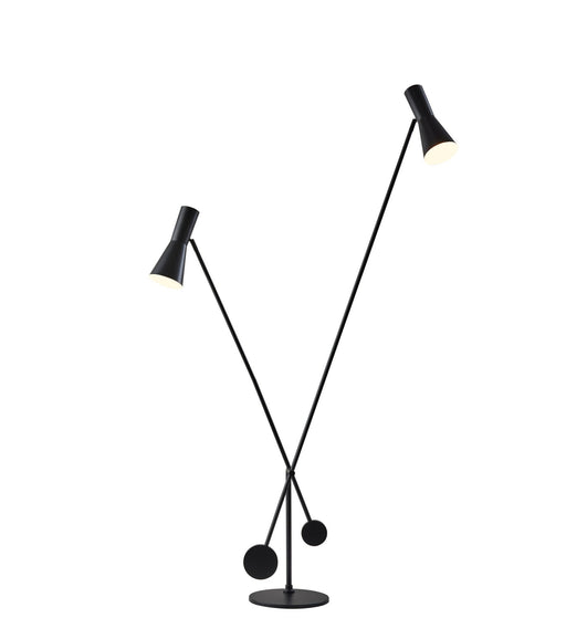 Bond 2-Light Tree Floor Lamp in Black