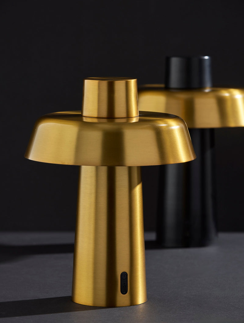 Pirlo LED Cordless Table Lamp in Antique Brass