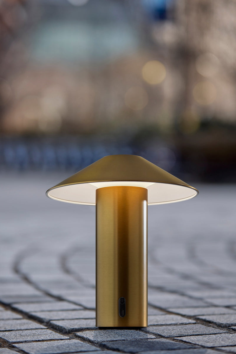 Pina LED Cordless Table Lamp in Antique Brass