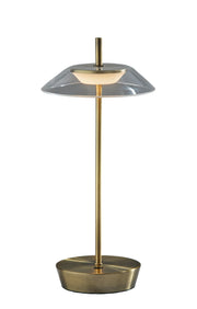 Ako LED Cordless Table Lamp in Antique Brass