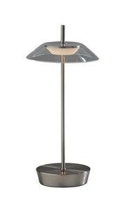 Ako LED Cordless Table Lamp in Brushed Steel