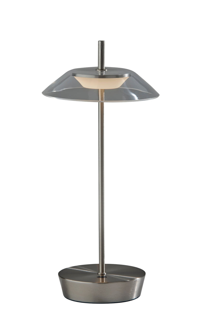 Ako LED Cordless Table Lamp in Brushed Steel