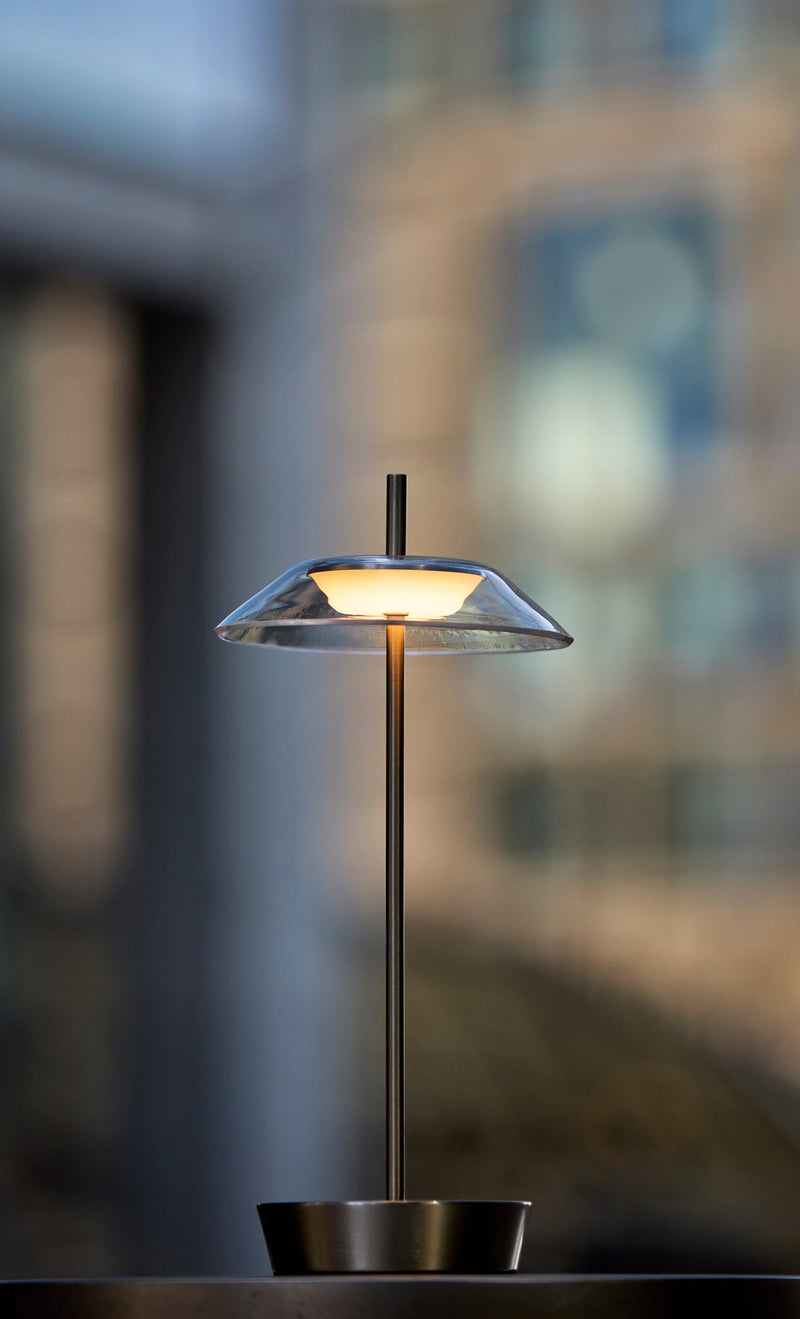 Ako LED Cordless Table Lamp in Brushed Steel