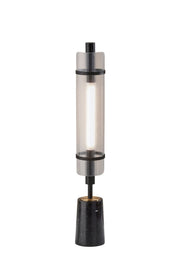 Flair LED Table Lamp in Black W. Antique Brass