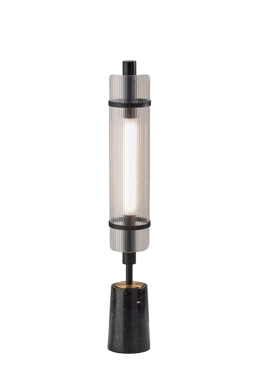 Flair LED Table Lamp in Black W. Antique Brass