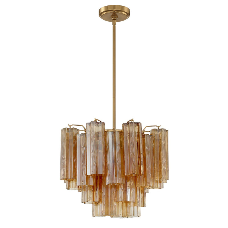 Addis 4 Light 17.75" Pendant in Aged Brass