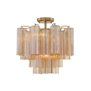 Addis 4 Light 17.75" Semi Flush Mount in Aged Brass