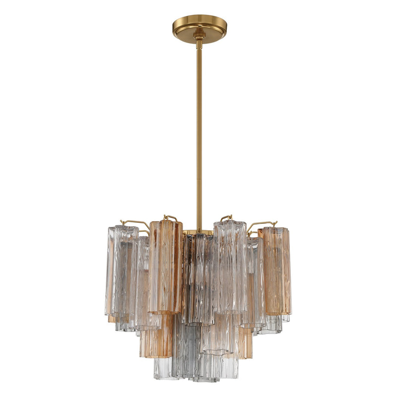 Addis 4 Light 17.75" Pendant in Aged Brass