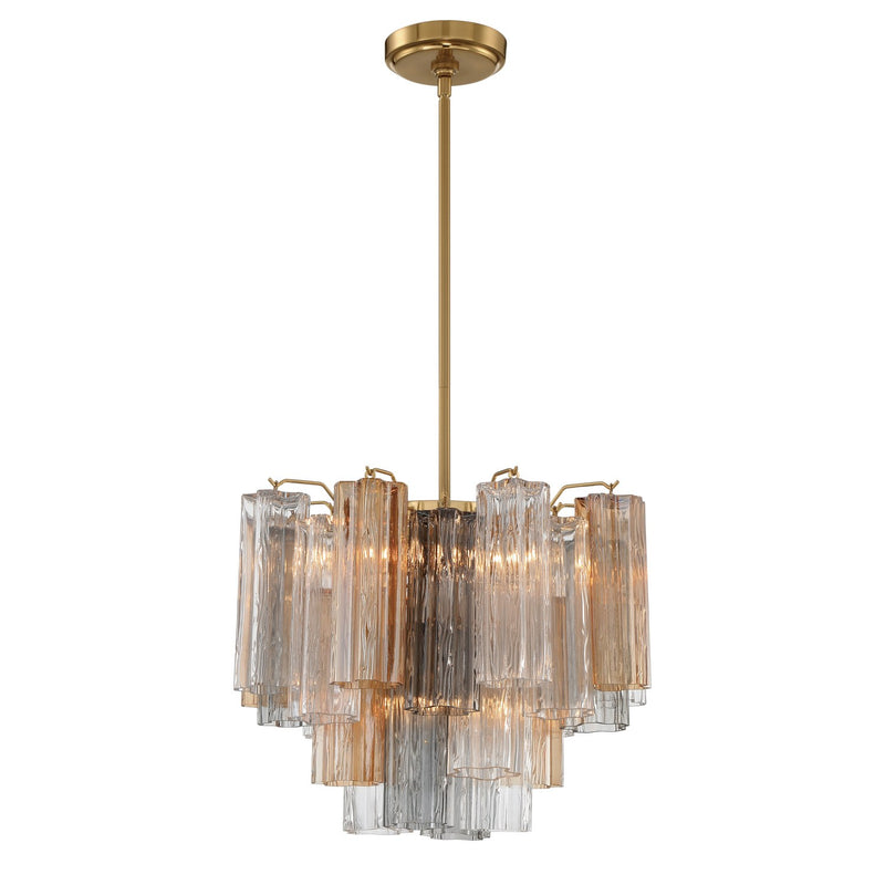 Addis 4 Light 17.75" Pendant in Aged Brass