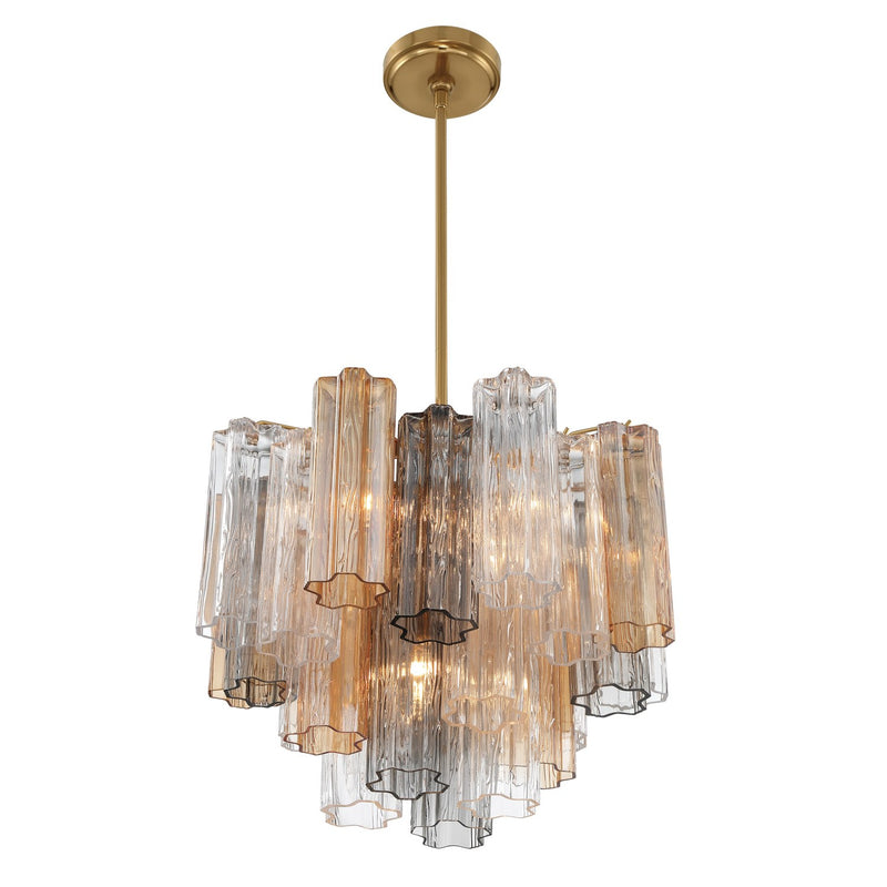 Addis 4 Light 17.75" Pendant in Aged Brass