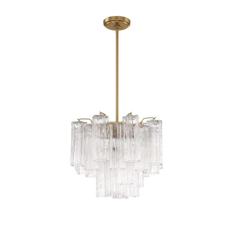 Addis 4 Light 17.75" Pendant in Aged Brass