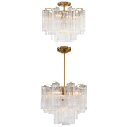 Addis 4 Light 17.75" Pendant in Aged Brass