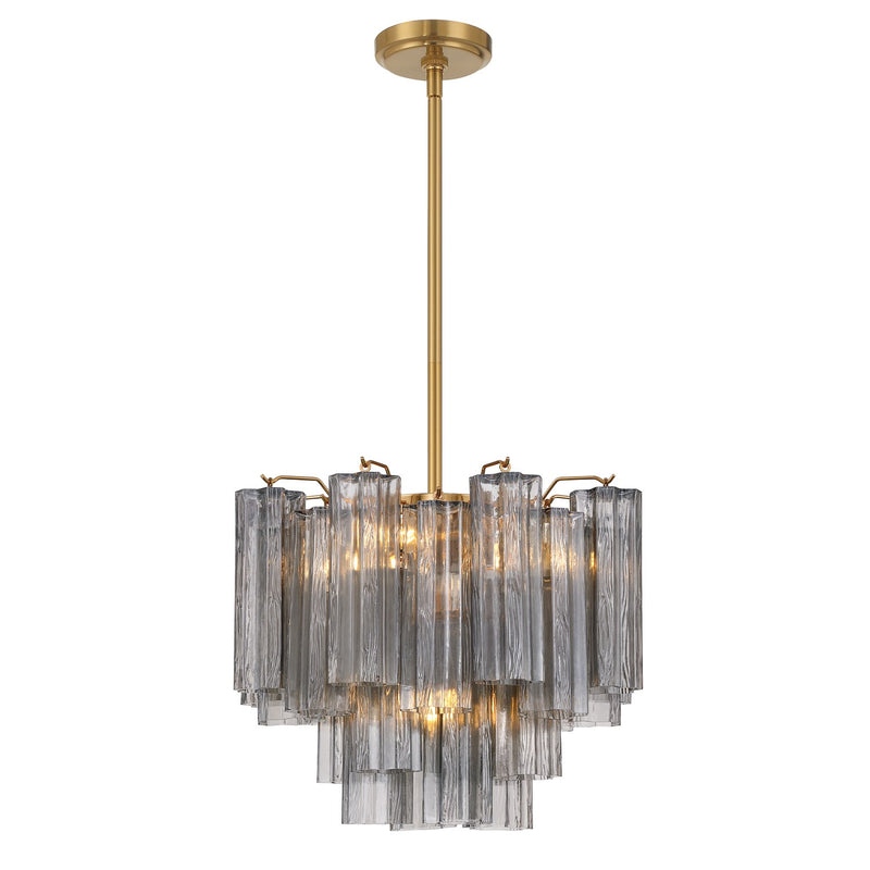 Addis 4 Light 17.75" Pendant in Aged Brass