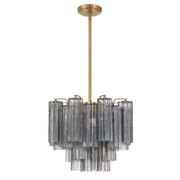 Addis 4 Light 17.75" Pendant in Aged Brass