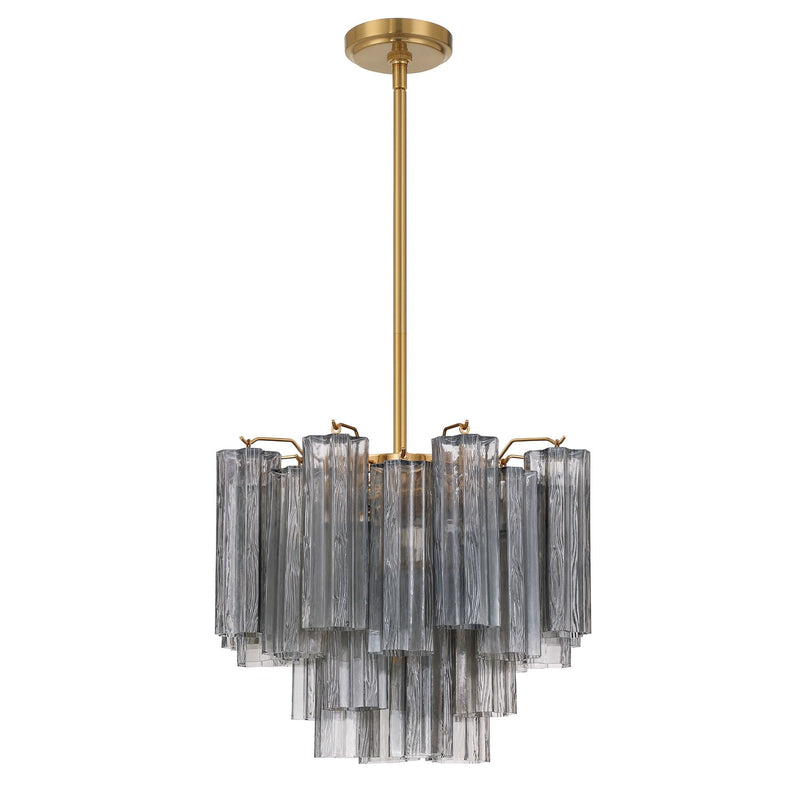 Addis 4 Light 17.75" Pendant in Aged Brass
