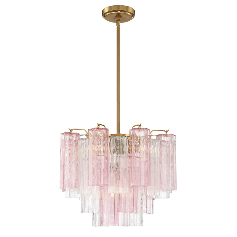 Addis 4 Light 17.75" Pendant in Aged Brass
