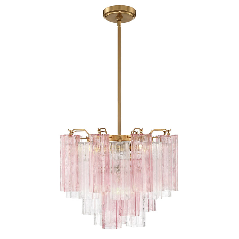 Addis 4 Light 17.75" Pendant in Aged Brass