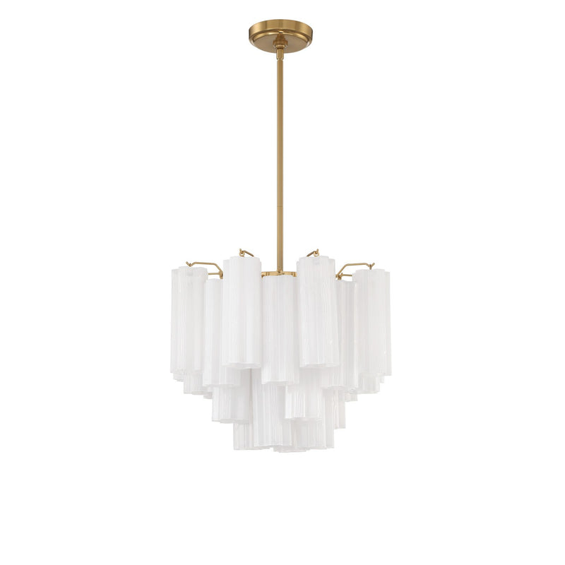 Addis 4 Light 17.75" Pendant in Aged Brass