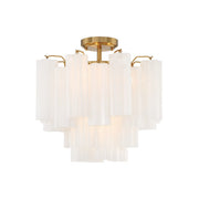 Addis 4 Light 17.75" Semi Flush Mount in Aged Brass