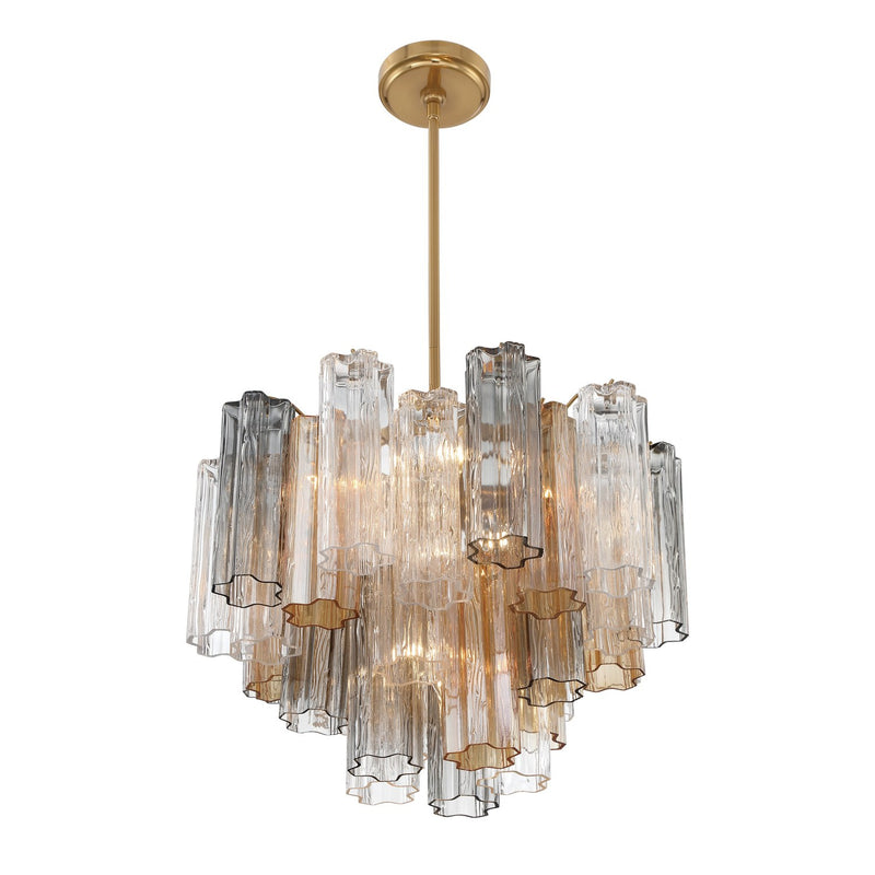 Addis 6 Light 19.75" Chandelier in Aged Brass