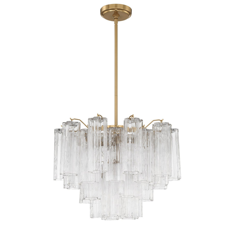 Addis 6 Light 19.75" Chandelier in Aged Brass