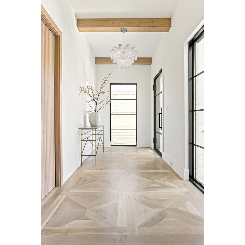 Addis 6 Light 19.75" Chandelier in Polished Chrome in a room setting