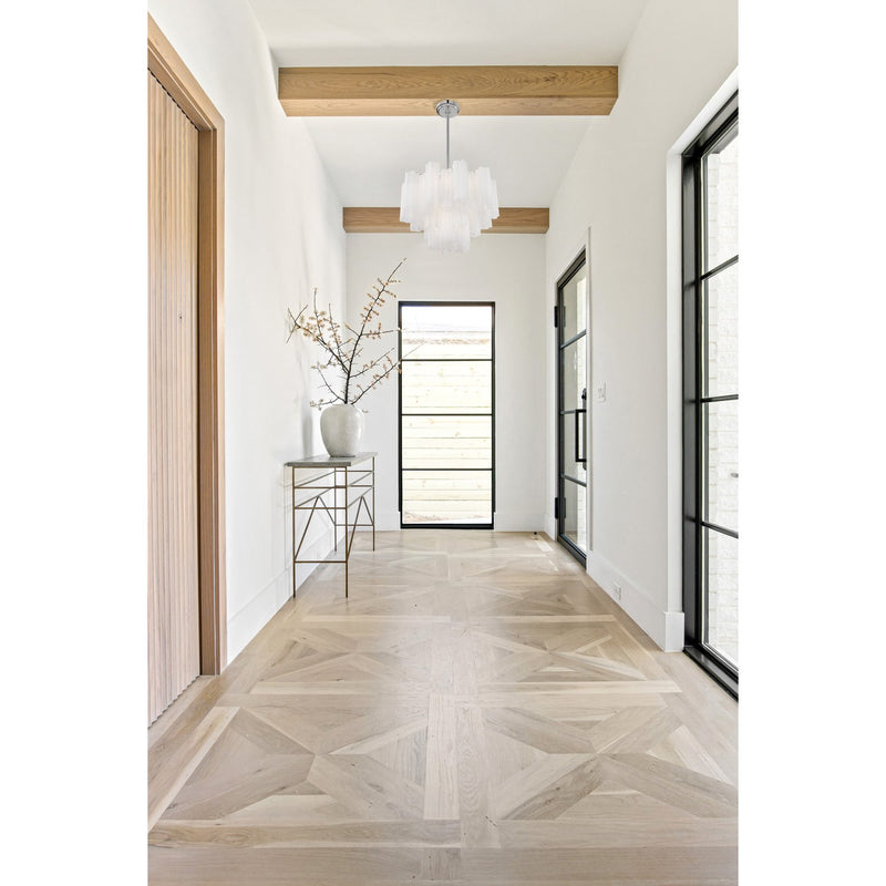 Addis 6 Light 19.75" Chandelier in Polished Chrome in a room setting