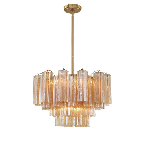 Addis 9 Light 22" Pendant in Aged Brass