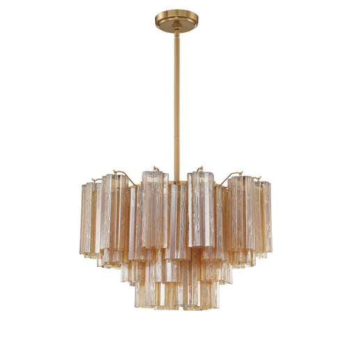 Addis 9 Light 22" Pendant in Aged Brass