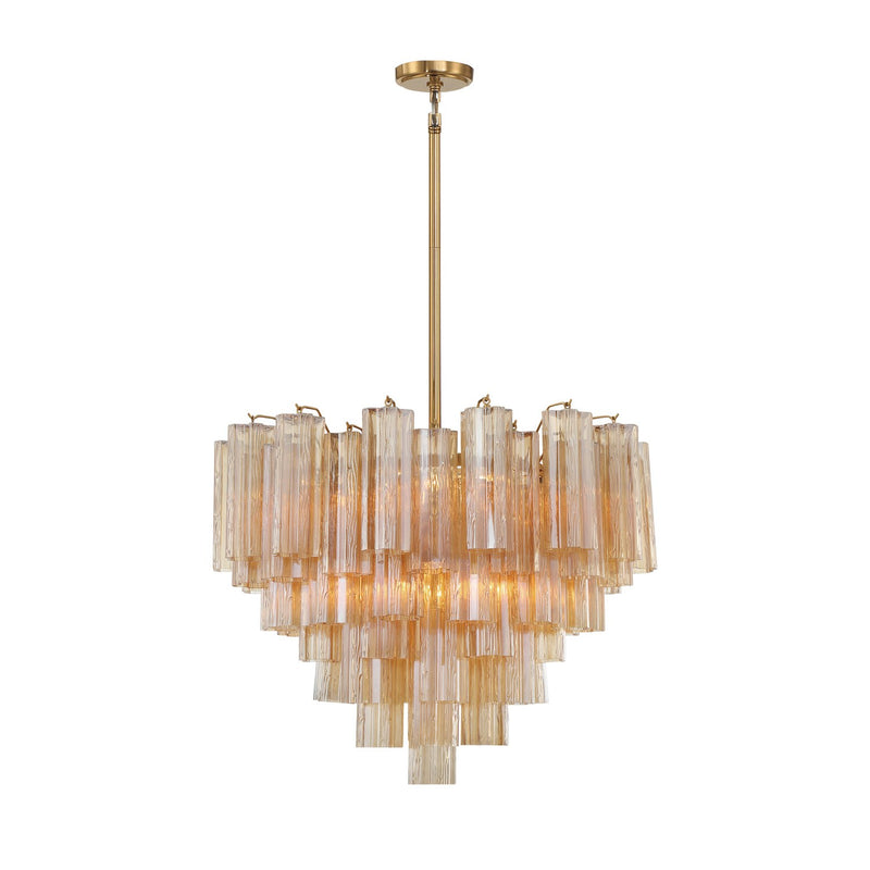 Addis 12 Light 26.75" Pendant in Aged Brass